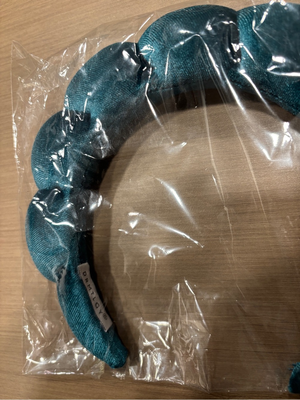 DRMTLGY Teal Velvet Padded Spa Headband